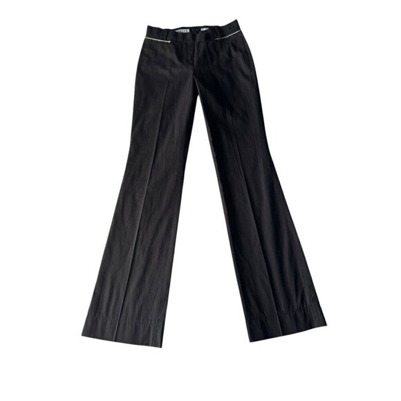 ESCADA Sport Women's Sz 34 Long US Sz 2 Black Straight Leg Pleated Dress Pants - Picture 2 of 10